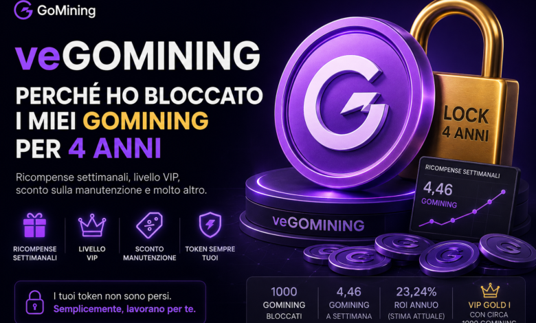 veGOMINING: la strategia che può aumentare il rendimento del tuo ecosistema GoMining vegomining
